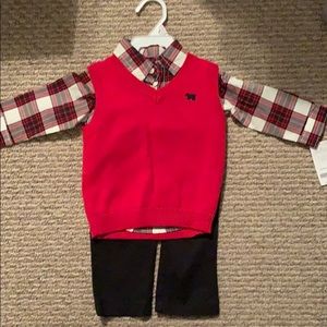 Carter’s shirt, sweater and pants